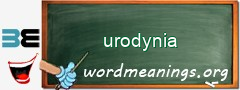 WordMeaning blackboard for urodynia